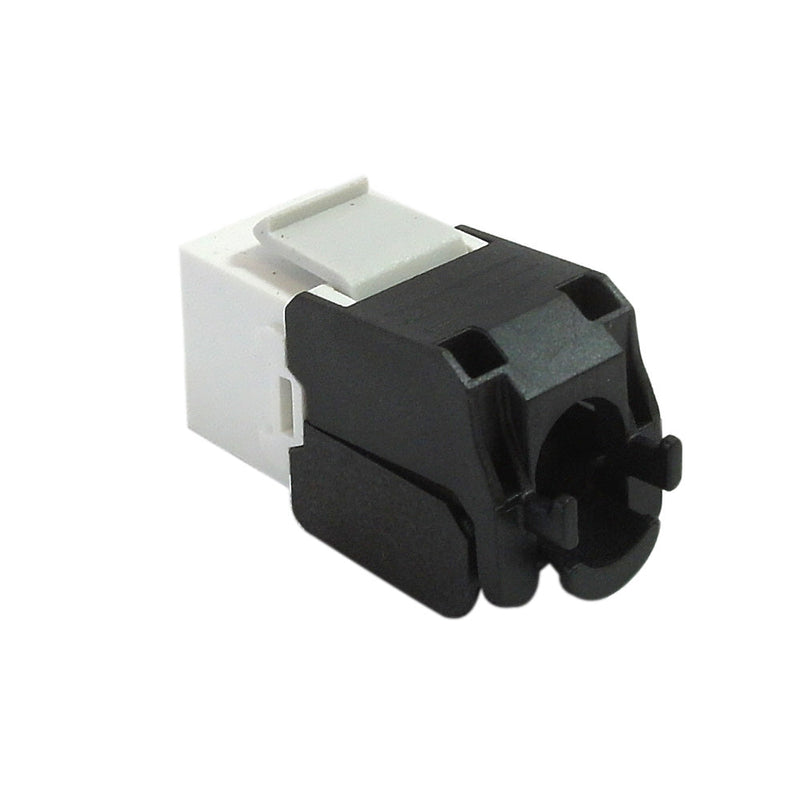RJ45 CAT6A Slim Profile 180 Degree Jack, 110 Punch-Down Style or Tool-Less