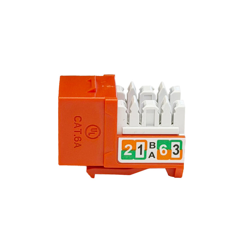 RJ45 Cat6a Slim Profile Jack, 110 Punch-Down