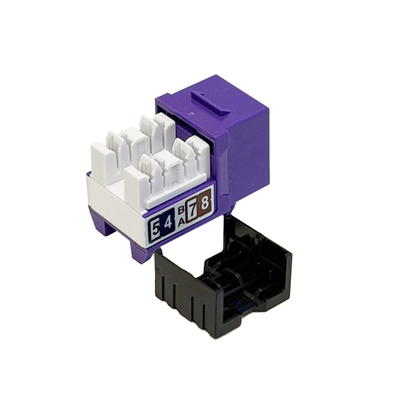RJ45 Cat6a Slim Profile Jack, 110 Punch-Down