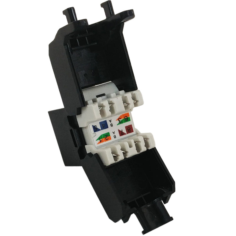 RJ45 Cat6 Slim Profile 180 Degree Jack, 110 Punch-Down or Tool-Less