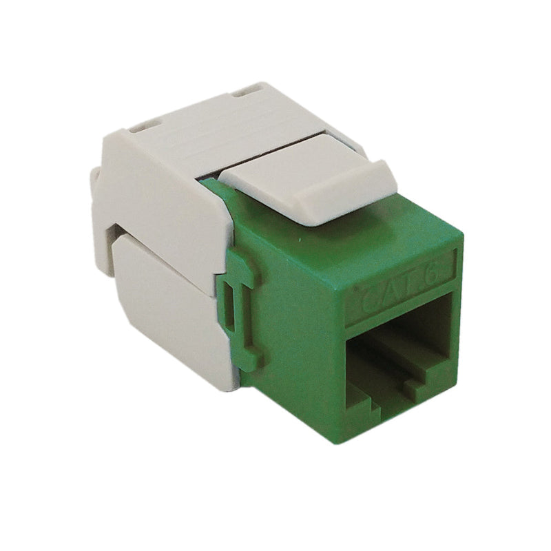 RJ45 Cat6 Slim Profile 180 Degree Jack, 110 Punch-Down or Tool-Less