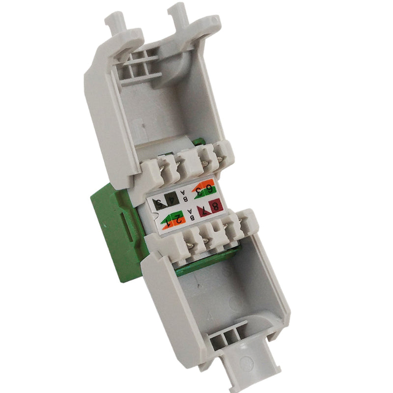 RJ45 Cat6 Slim Profile 180 Degree Jack, 110 Punch-Down or Tool-Less