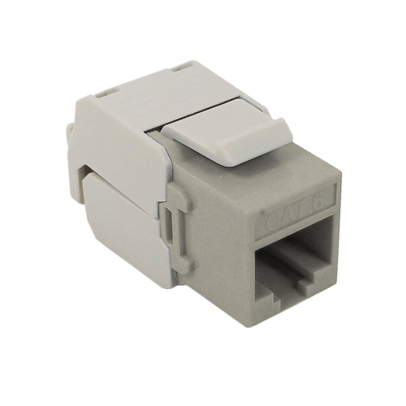 RJ45 Cat6 Slim Profile 180 Degree Jack, 110 Punch-Down or Tool-Less