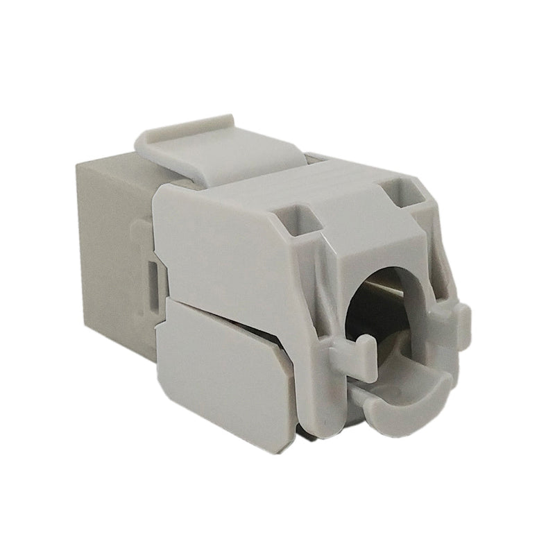 RJ45 Cat6 Slim Profile 180 Degree Jack, 110 Punch-Down or Tool-Less