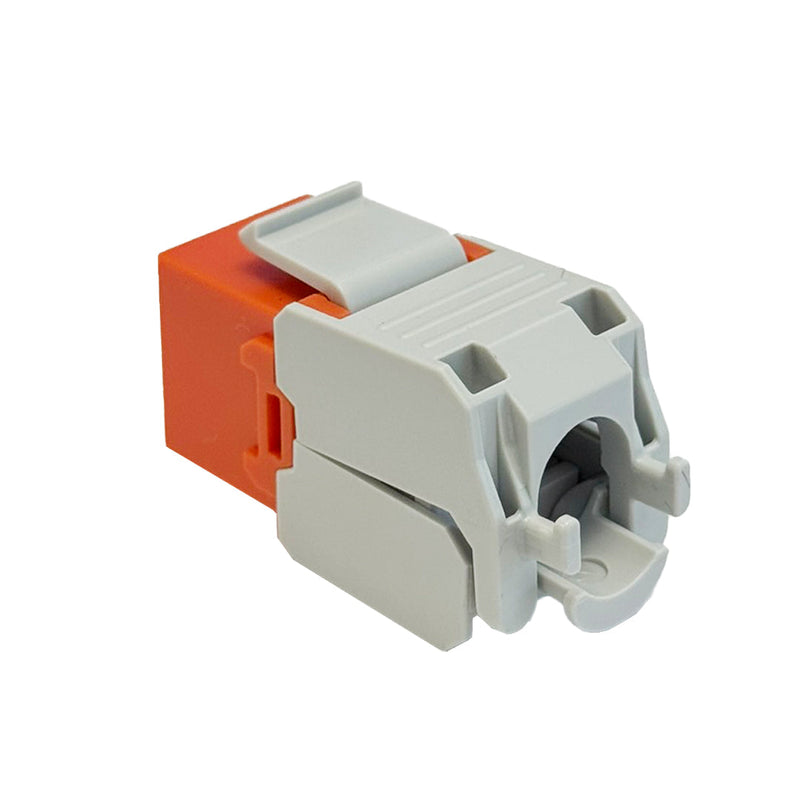 RJ45 Cat6 Slim Profile 180 Degree Jack, 110 Punch-Down or Tool-Less