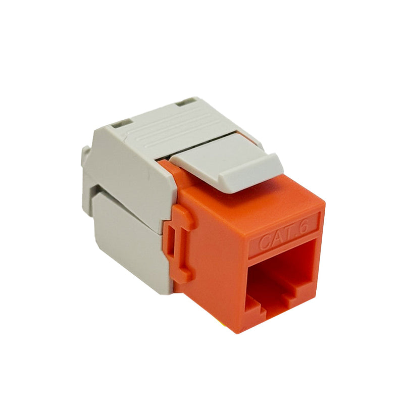 RJ45 Cat6 Slim Profile 180 Degree Jack, 110 Punch-Down or Tool-Less