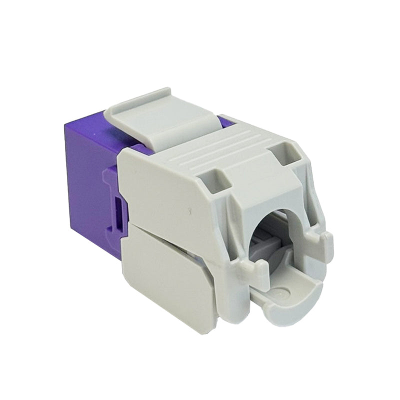 RJ45 Cat6 Slim Profile 180 Degree Jack, 110 Punch-Down or Tool-Less