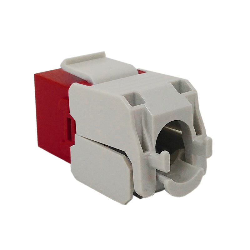 RJ45 Cat6 Slim Profile 180 Degree Jack, 110 Punch-Down or Tool-Less