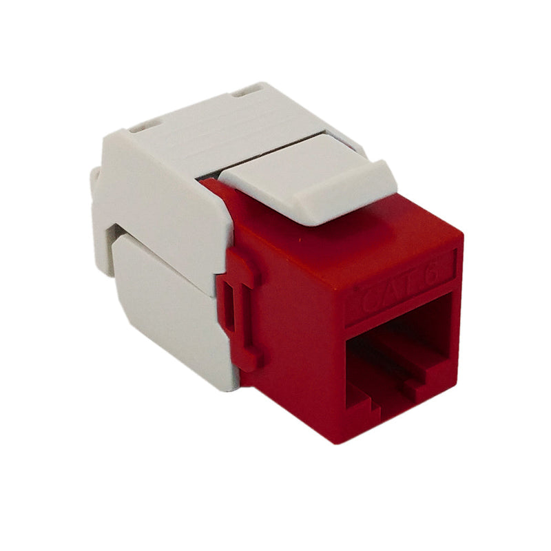 RJ45 Cat6 Slim Profile 180 Degree Jack, 110 Punch-Down or Tool-Less