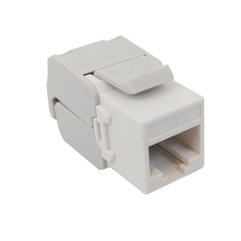 RJ45 Cat6 Slim Profile 180 Degree Jack, 110 Punch-Down or Tool-Less