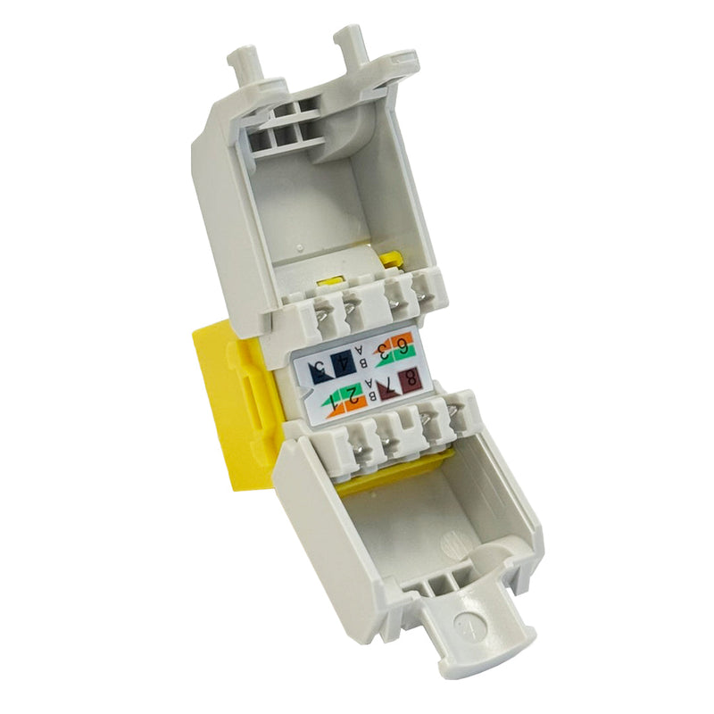 RJ45 Cat6 Slim Profile 180 Degree Jack, 110 Punch-Down or Tool-Less