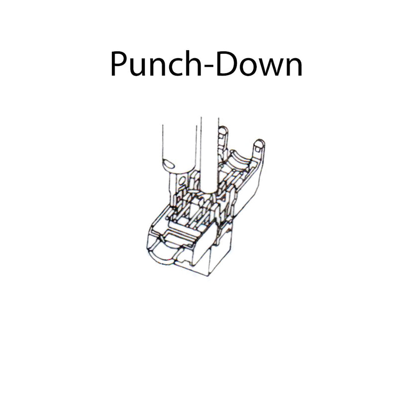 RJ45 Cat6 Slim Profile 180 Degree Jack, 110 Punch-Down or Tool-Less