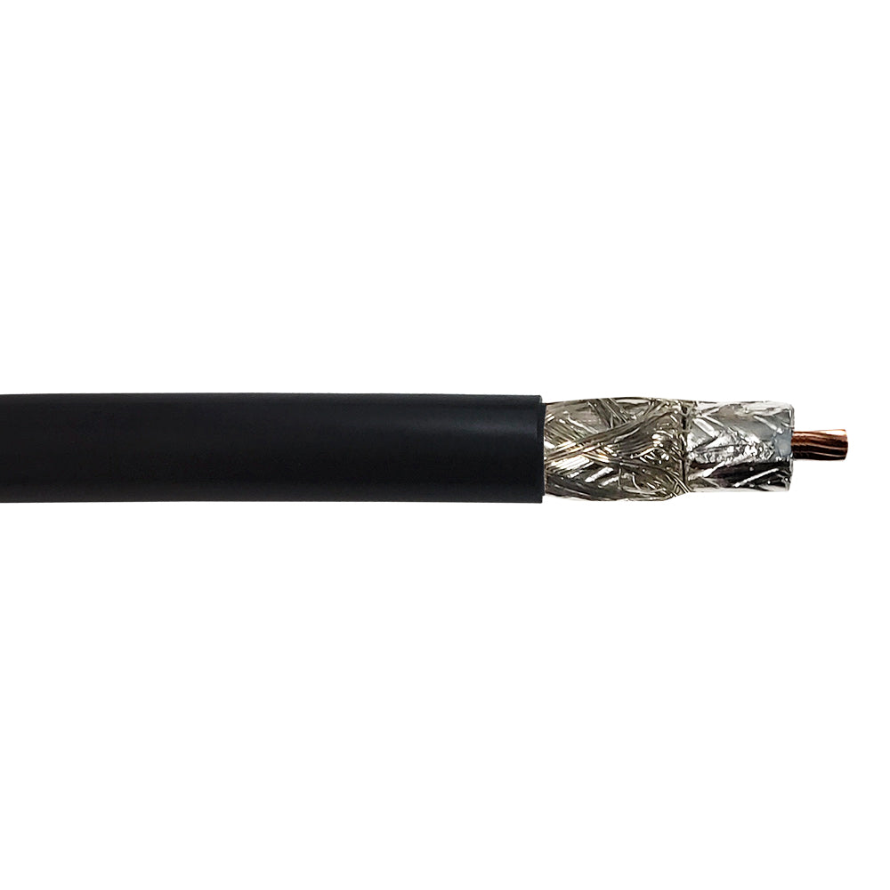 1000ft RF-240 Flexible Bulk Cable 90% TC Braid + Foil - Black