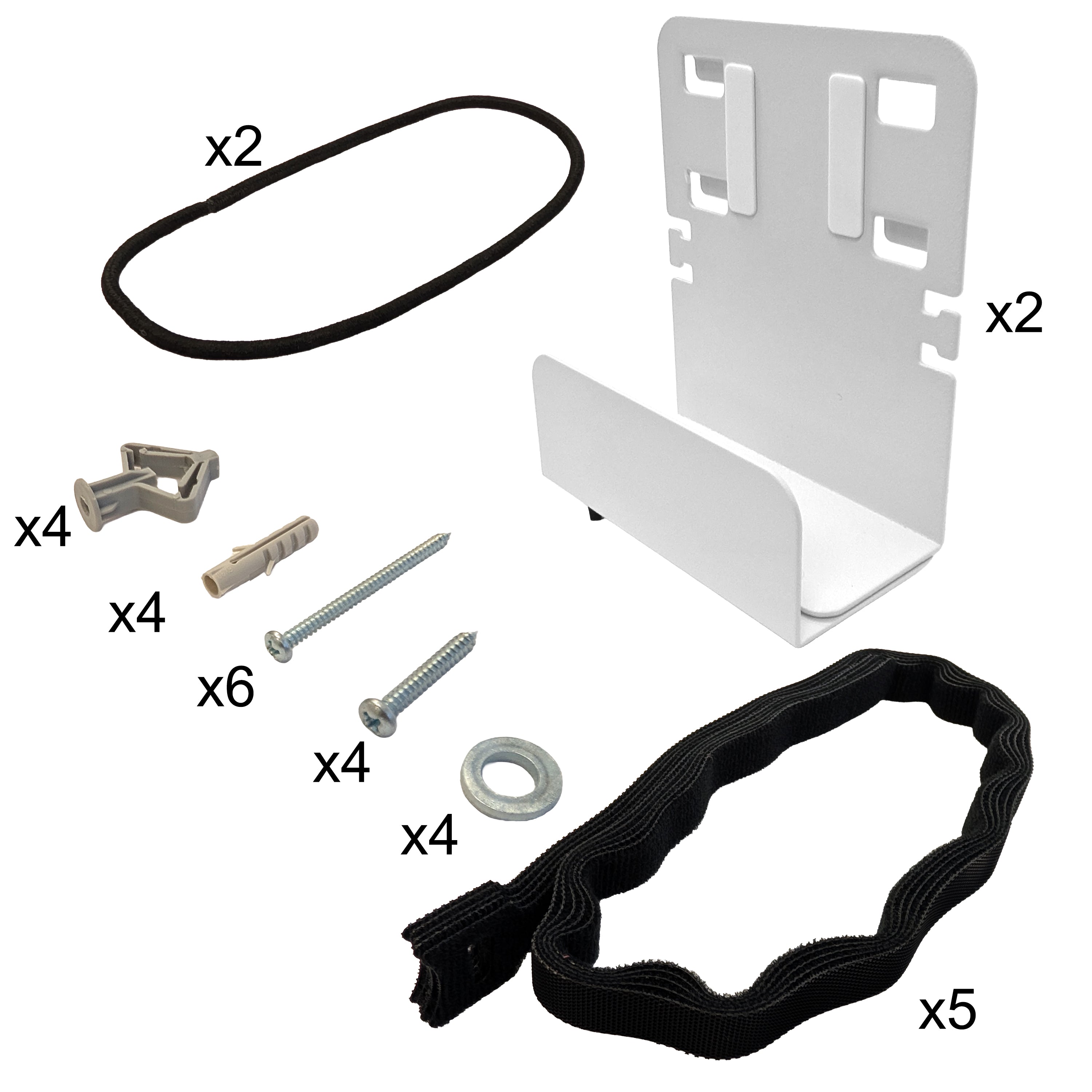 In-wall Media Enclosure Box with Cover 19.7" x 15.2" x 3.9" - Two Device Holders - White