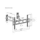 Tilt & Swivel Corner TV Wall Mount Bracket for Flat LCD/LEDS - Fits Sizes 37-70 inches - Maximum VESA 600x400