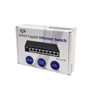 8-Port 10/100/1000Mbps Gigabit Ethernet Network Switch - Desktop/Wall Mount - Unmanaged - 16Gbps Total Bandwidth