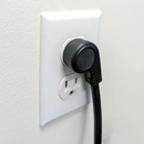 8 Outlet Surge Protector 2100J - 45 Degree Angle Plug, Metal - Black