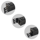 24 Outlet 48 inch Surge Protector 2100J - 6ft Cord 45 Degree Angle Plug, Metal - Black