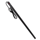24 Outlet 48 inch Surge Protector 2100J - 6ft Cord 45 Degree Angle Plug, Metal - Black