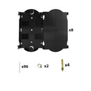 Indoor Wall Mounted Fiber Optic Distribution Box (48 Couplers Maximum) - Black