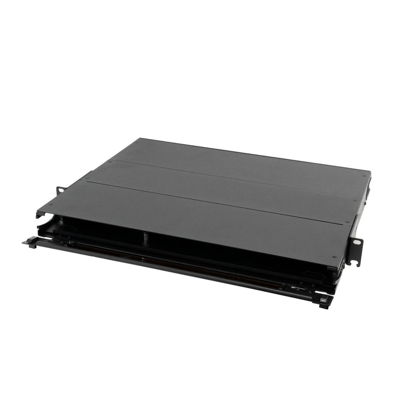 1U Premium LGX Style Sliding Panel (holds 3 cassettes) - Black
