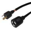 15ft NEMA L6-30P to NEMA L6-30R Power Cable - 10AWG - SJT Jacket (250V 30A)