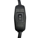 NEMA 5-15P to IEC C13 Power Cable with ON/OFF Switch - 16AWG - SJT Jacket