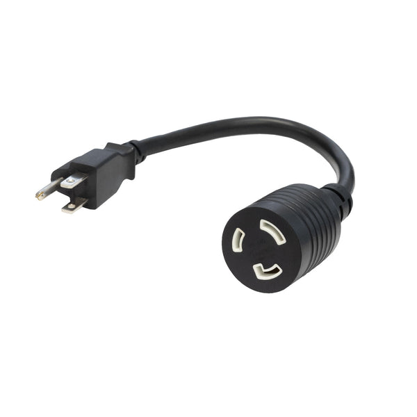 1ft NEMA 5-15P to NEMA L5-20R Power Cable - 14AWG - SJT Jacket