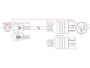 NEMA L6-20P to IEC C13 Power Cable - 14AWG (15A 250V) - SJT Jacket