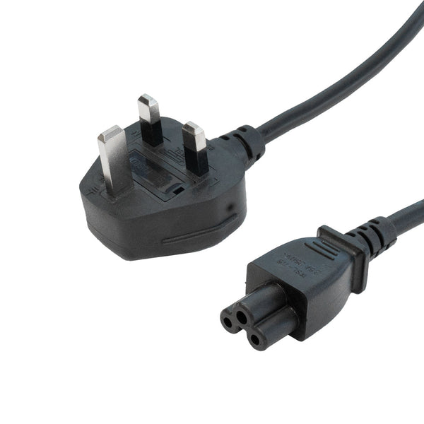 BS1363 (UK) to IEC-C5 - H05VV-F 0.75 (2.5A 250V) Power Cord - 2m