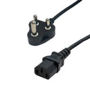 South Africa Type-M SANS 164-1 to IEC C13 - H05VV-F 1.0 (10A 250V) Power Cord - 2m