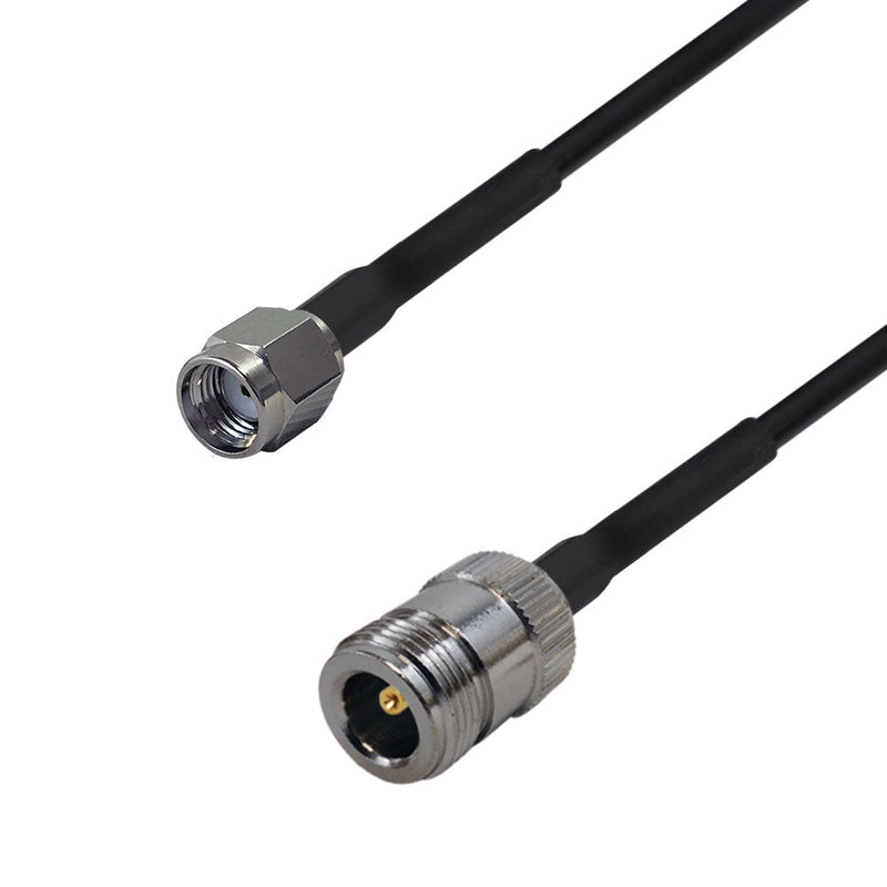 Premium Phantom Cables RG174 N-Type Female to SMA-RP (Reverse Polarity) Male Cable