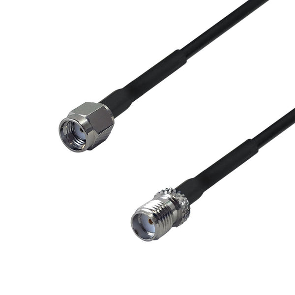 Premium Phantom Cables RG174 SMA-RP (Reverse Polarity) Male to SMA Female Cable