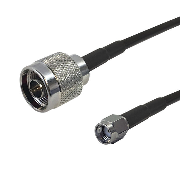 Premium Phantom Cables Brand RF-195 N-Type Male to SMA-RP (Reverse Polarity) Male Cable