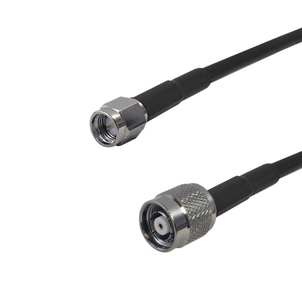 Premium Phantom Cables Times Microwave LMR-195 SMA Male to TNC-RP (Reverse Polarity) Male Cable