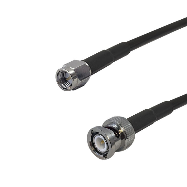 Premium Phantom Cables Brand RF-195 SMA Male to BNC Male Cable