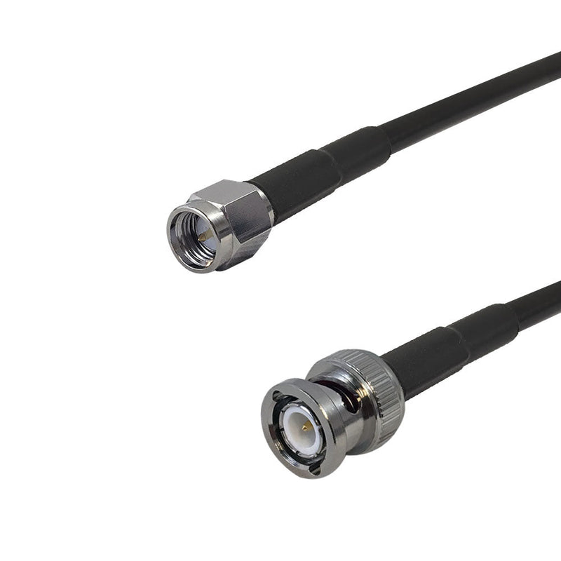 Premium Phantom Cables Brand RF-195 SMA Male to BNC Male Cable