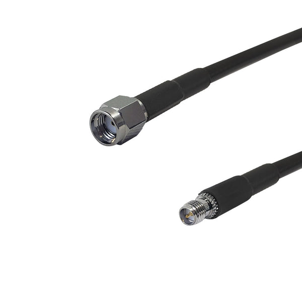 Premium Phantom Cables Times Microwave LMR-195 SMA-RP (Reverse Polarity) Male to SMA-RP (Reverse Polarity) Female Cable