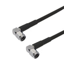 Premium Phantom Cables Times Microwave LMR-195 SMA (Right Angle) Male to SMA (Right Angle) Male Cable