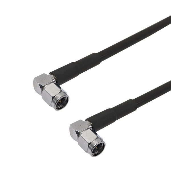 Premium Phantom Cables Times Microwave LMR-195 SMA (Right Angle) Male to SMA (Right Angle) Male Cable