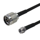 Premium Phantom Cables Brand RF-240 N-Type Male to SMA Male Cable