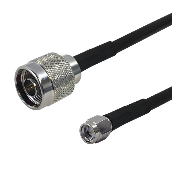 Premium Phantom Cables Times Microwave LMR-240 N-Type Male to SMA Male Cable