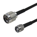 Premium Phantom Cables Times Microwave LMR-240 Ultra Flex N-Type Male to TNC-RP (Reverse Polarity) Male Cable