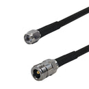 Premium Phantom Cables Times Microwave LMR-240 Ultra Flex N-Type Female to SMA Male Cable