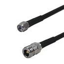 Premium Phantom Cables Times Microwave LMR-240 Ultra Flex N-Type Female to SMA-RP (Reverse Polarity) Male Cable