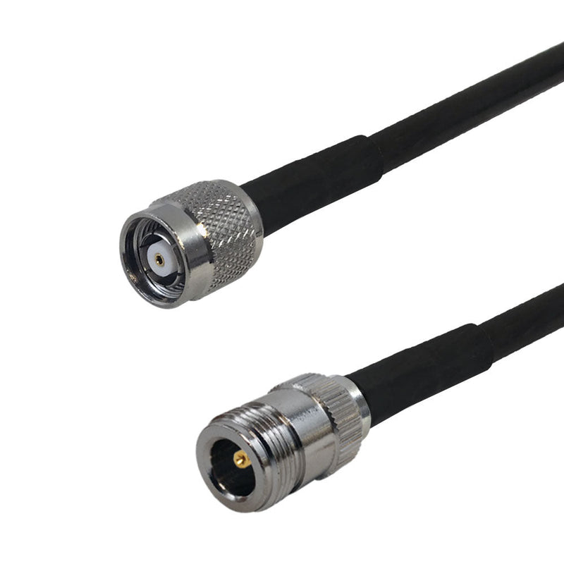 Premium Phantom Cables Times Microwave LMR-240 Ultra Flex N-Type Female to TNC-RP (Reverse Polarity) Male Cable