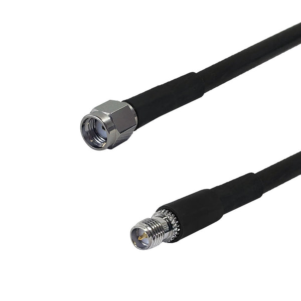 Premium Phantom Cables Times Microwave LMR-240 SMA-RP (Reverse Polarity) Male to SMA-RP (Reverse Polarity) Female Cable