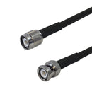 Premium Phantom Cables Times Microwave LMR-240 Ultra Flex TNC Male to BNC Male Cable