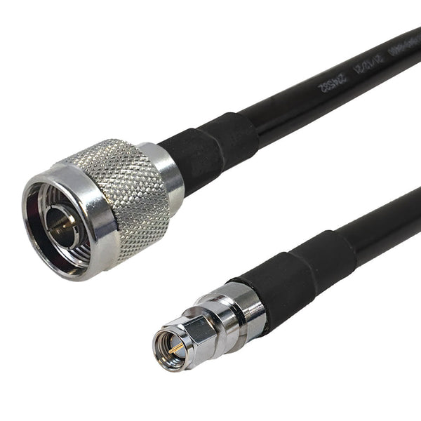 Premium Phantom Cables Times Microwave LMR-400 Ultra Flex N-Type Male to SMA Male Cable
