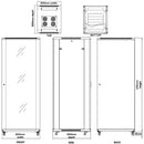 27U A/V and Networking Cabinet - Pre-Loaded with Fan Top, 5 Shelves & Blank Panels - Tapped Rails - Black